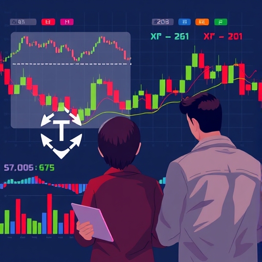 Traders analyzing sentiment indicators on a Forex chart