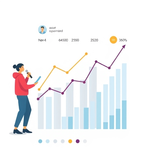 modern financial reporting illustration