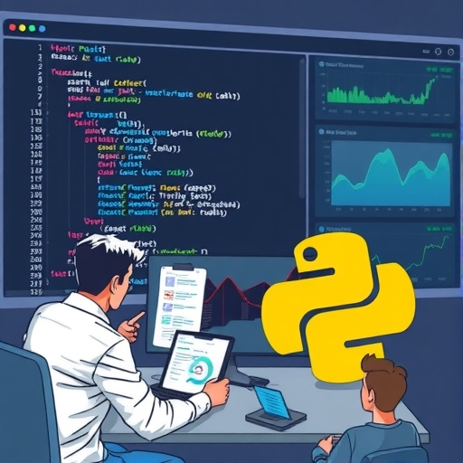 Traders analyzing data through visualizations