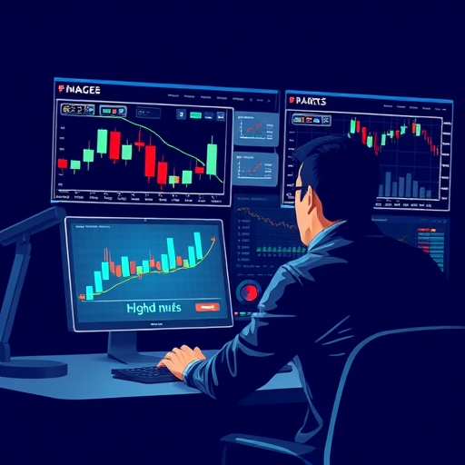 A trader analyzing financial charts