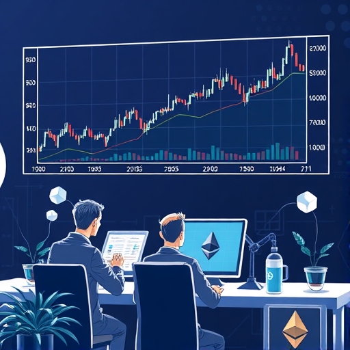 Investors analyzing technical indicators