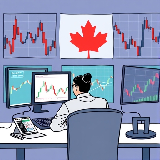 focused trader at computer screens