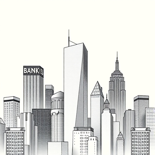 An investor overlooking a crumbling financial landscape