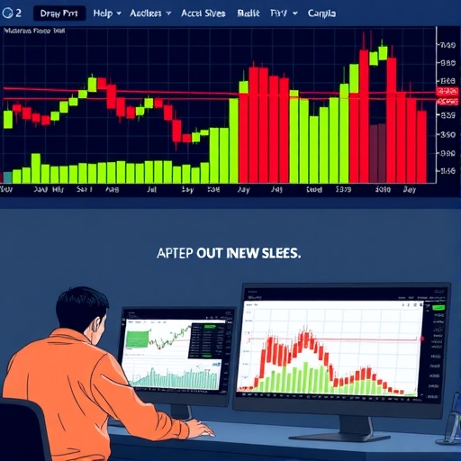 An illustrated dashboard showcasing market volume dynamics