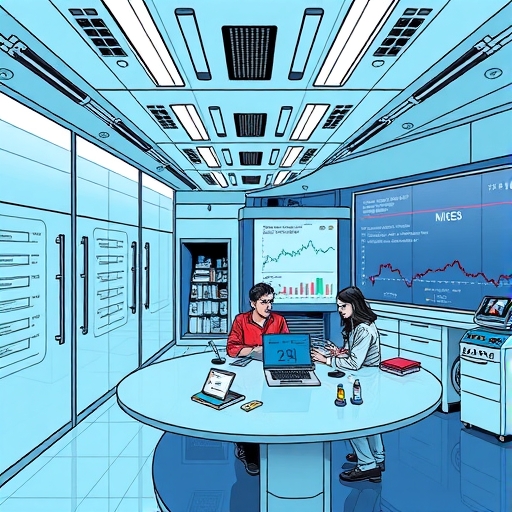 Investors analyzing stock charts with a focus on JNJ