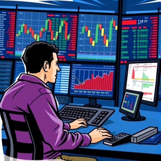 Visual representation of cash flow in futures trading during market volatility.