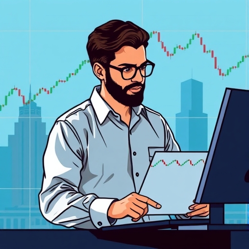 A trader analyzing charts with CFDs background