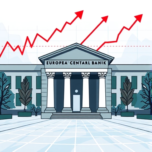 A conceptual image of a financial market in a state of pause, highlighting uncertainty and observation