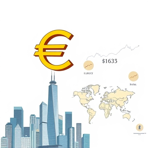 European skyline with financial charts overlay