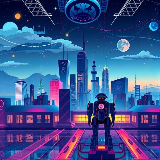 futuristic AI city skyline