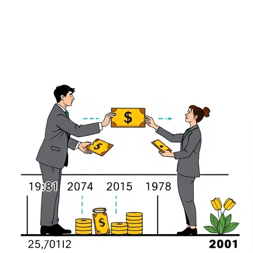 A company exchanging dividends with shareholders