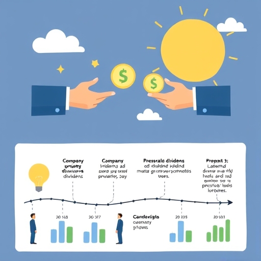 A visual timeline of dividend dates and events