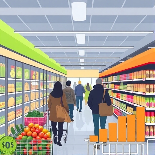 Chart showing retail sales data analysis and trends