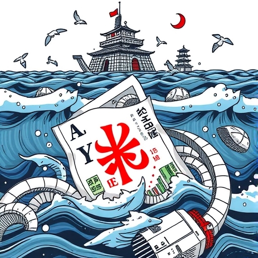 Illustration of Japan's economy struggling against global currencies