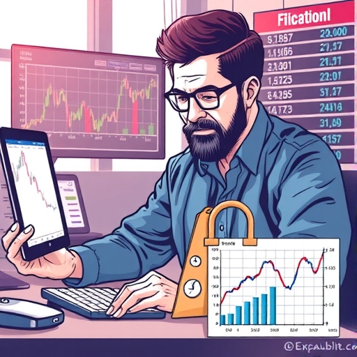 Visual representation of financial market fluctuations