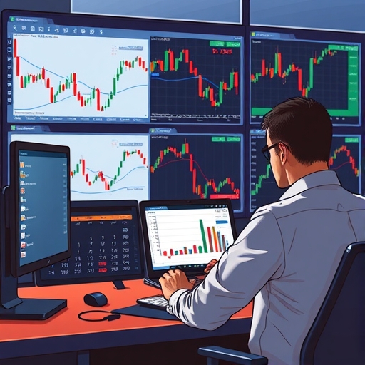 trader analyzing economic calendars