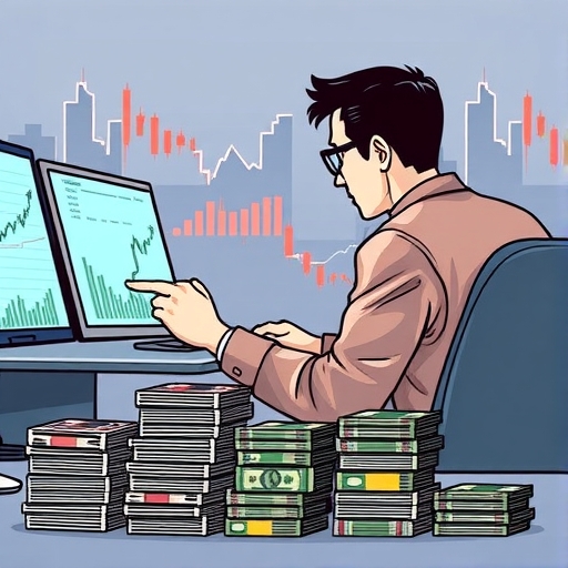 a trader analyzing forex charts
