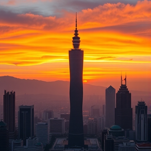 台北101上空的日落美景
