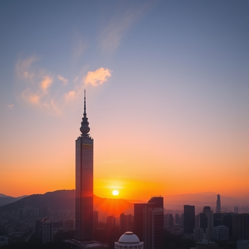 台北101上空的日落美景