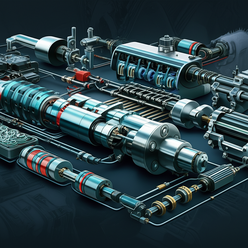 Illustration of diverse industrial and aerospace machinery, with gears and fluid lines, symbolizing Parker-Hannifin's precision-engineered motion and control solutions across various global markets.