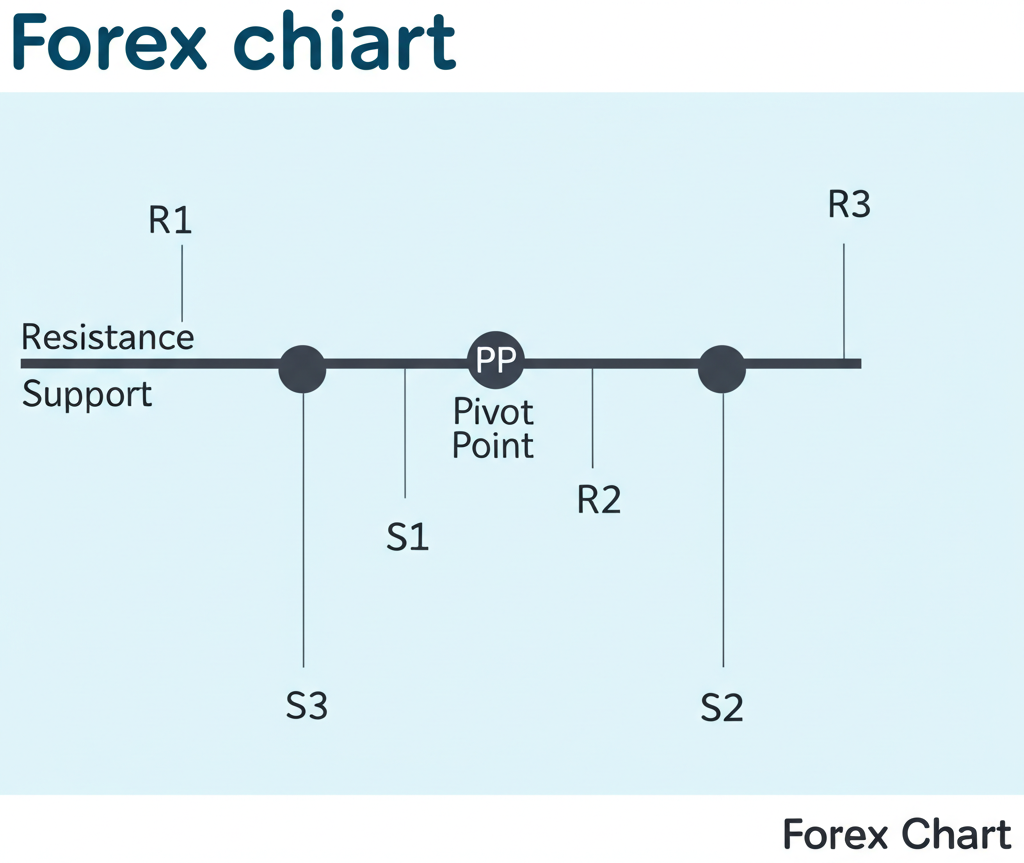 Educational diagram showing the anatomy of pivot points with labeled PP, R1-R3, and S1-S3 levels, illustrating the structure of support and resistance zones