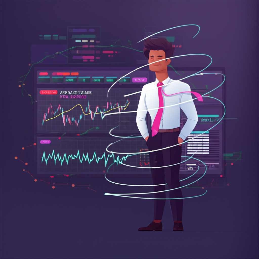 Trader analyzing market volatility using the ATR indicator on a financial chart