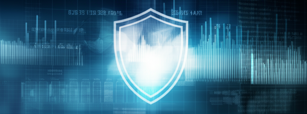 Illustration of a strong, transparent shield protecting investors in a bustling financial market, with charts and graphs in the background, representing the SEC's role in maintaining fair and orderly markets and facilitating capital formation, in a modern, clean art style